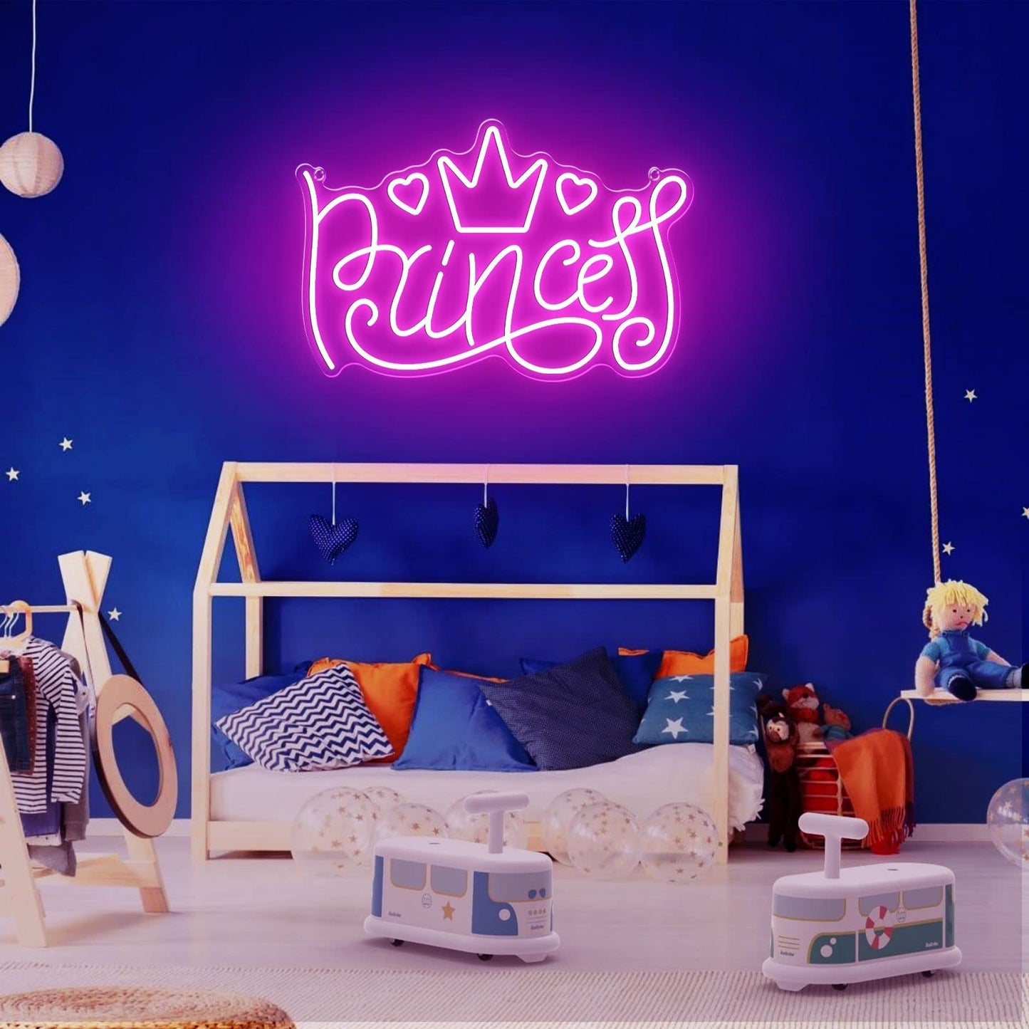Princess Neon Signs For Wall Decor  Large Led Lights Sign Unique Art Ornaments With Switch  Chirstmas Birthday Party Decoration  Gift For Girl Boys.