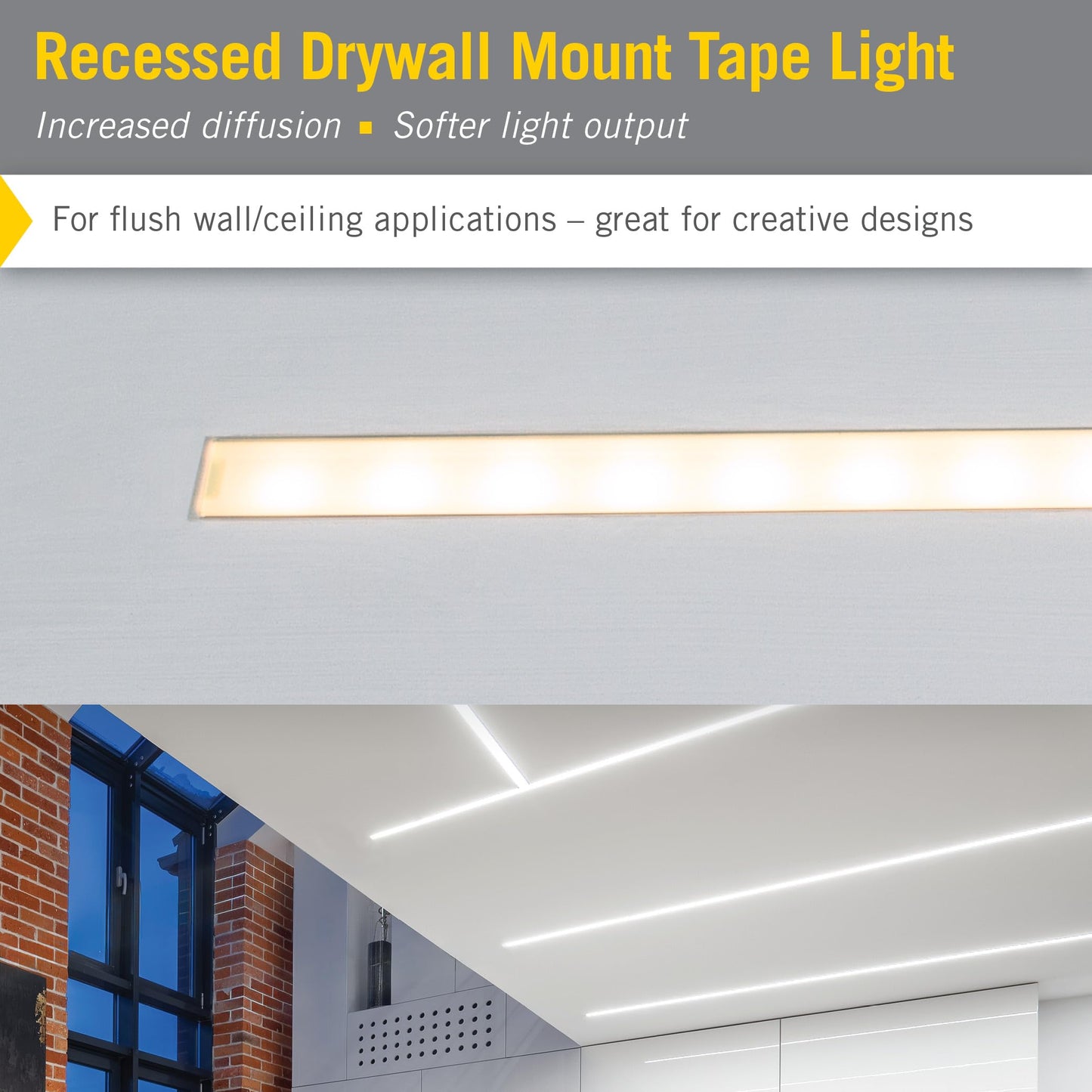 Armacost Lighting Recessed Drywall Mount Led Tape Light Mounting Channel 5-Pack  Silver  960060