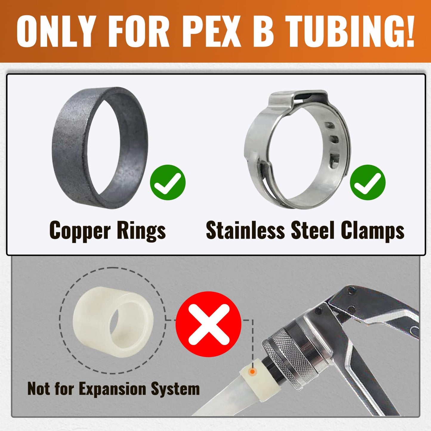 SUNGATOR 15-Pack 3/4 Inch PEX Fittings, 5 Each Elbow Tee Coupling, No Lead Brass Pex Fittings 3/4 Inch Assortment, UPC, NSF Certified