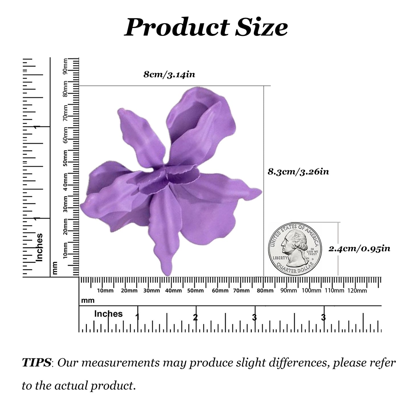 Purple Flower Earrings for Women Large Floral Statement Jewelry Elegant 3D Floral Gift Accessories for Women
