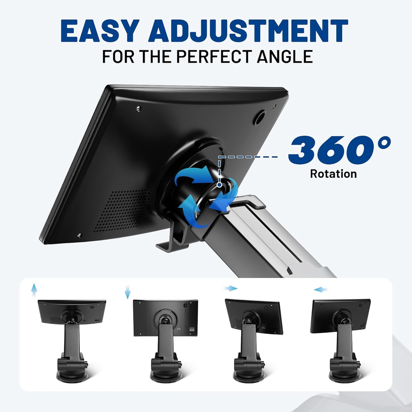 EWAY for Garmin GPS Mount w/Telescopic Extension Arm, Replacement Dash Ball Mount Holder for Dashboard Windshield Windscreen for Garmin Nuvi RV Dezl Drive Drivesmart Zumo Driveassist DriveLuxe