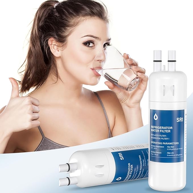 W1029537A Refrigerator Water Filter Replacement Compatible with EDR1RXD1, Filter 1, W10295370, P4RFWB, P8RFWB2L, 46-9930, 46-9081 (2 Packs)