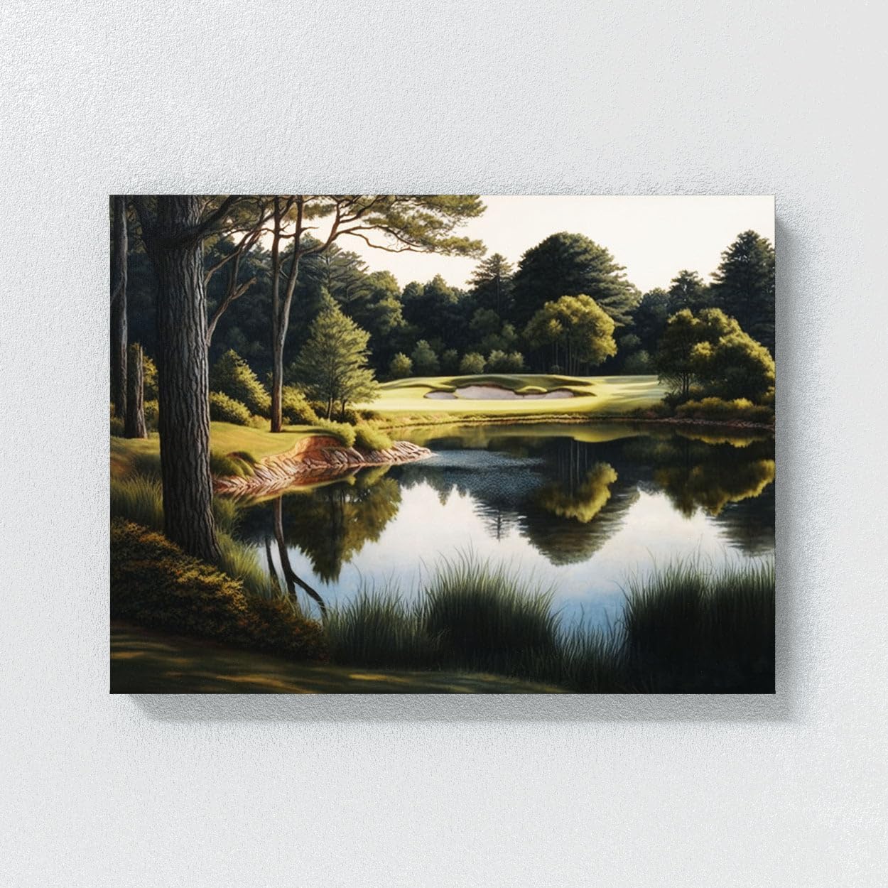 Sense Canvas Golf Realistic Course 10 Canvas Art - Home Decor Wall Art Print Poster Painting Medium 24x18 / 0.75"