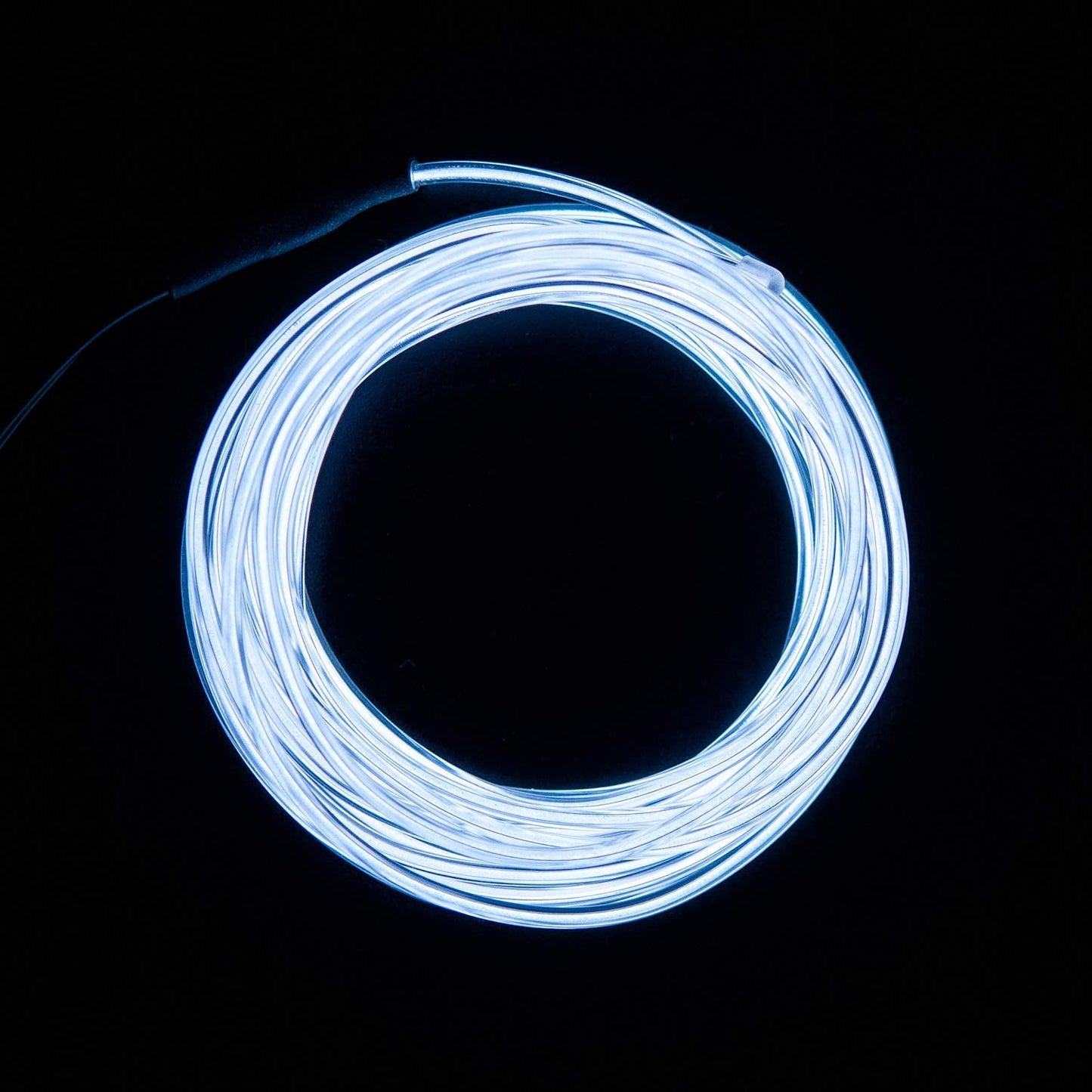 lychee EL Wire Neon Light, Strobing Electroluminescent, 15ft, White, Plastic, Model 011