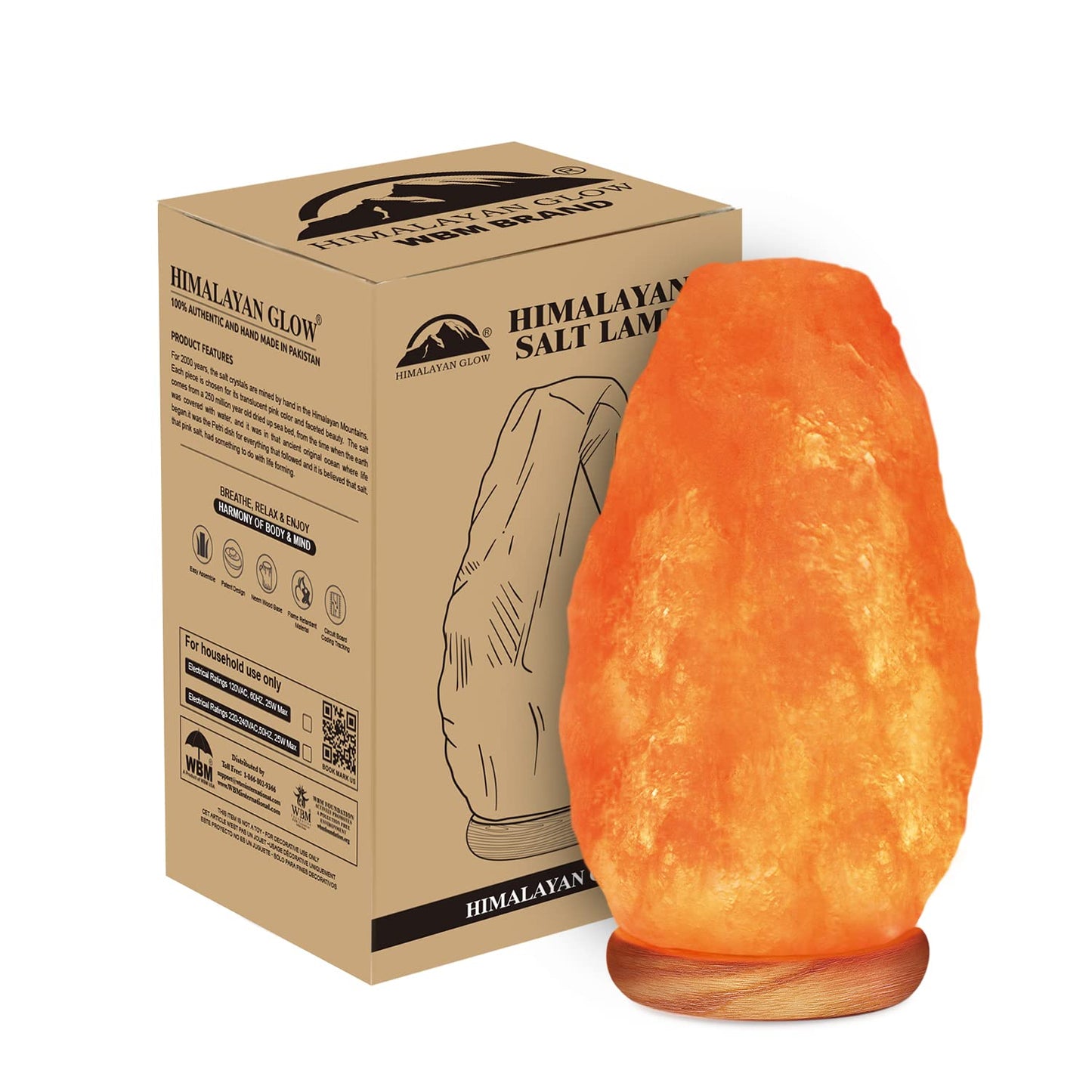 Himalayan Glow Salt Light Bulbs (Pack of 2) Salt Lamp with Dimmer Switch