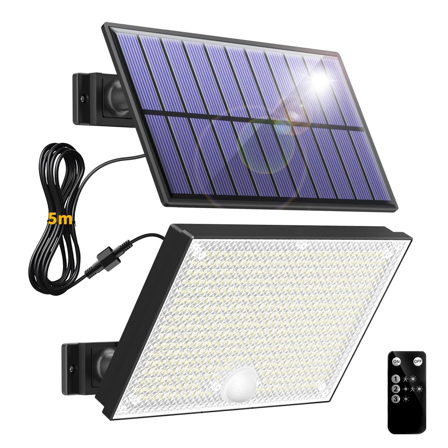 400Led Solar Lights Outdoor Ip67 Waterproof Solar Flood Lights 3 Modes & Remote Control Motion Sensor Outdoor Light For Garden  Garage  Patio  Pathway (2 Pack)