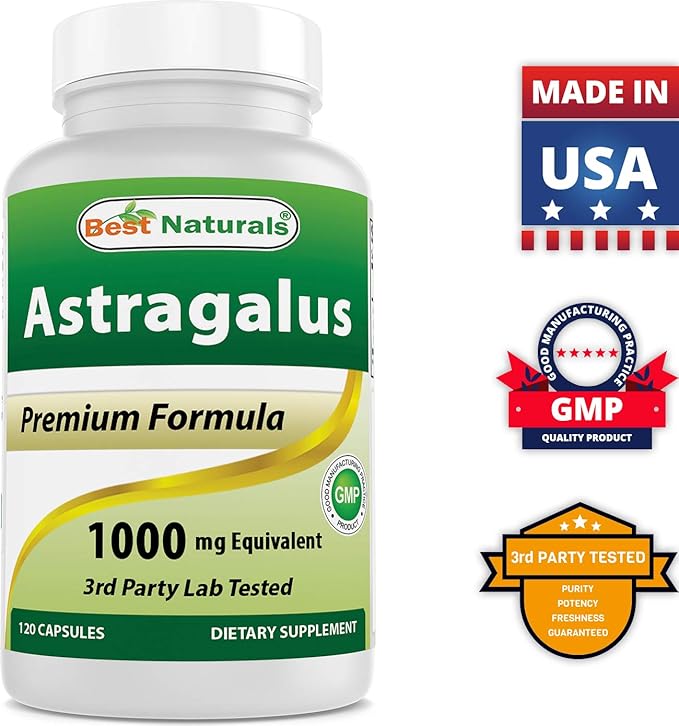Best Naturals Astragalus 1000 mg & Vitamin K2 (MK7) with D3