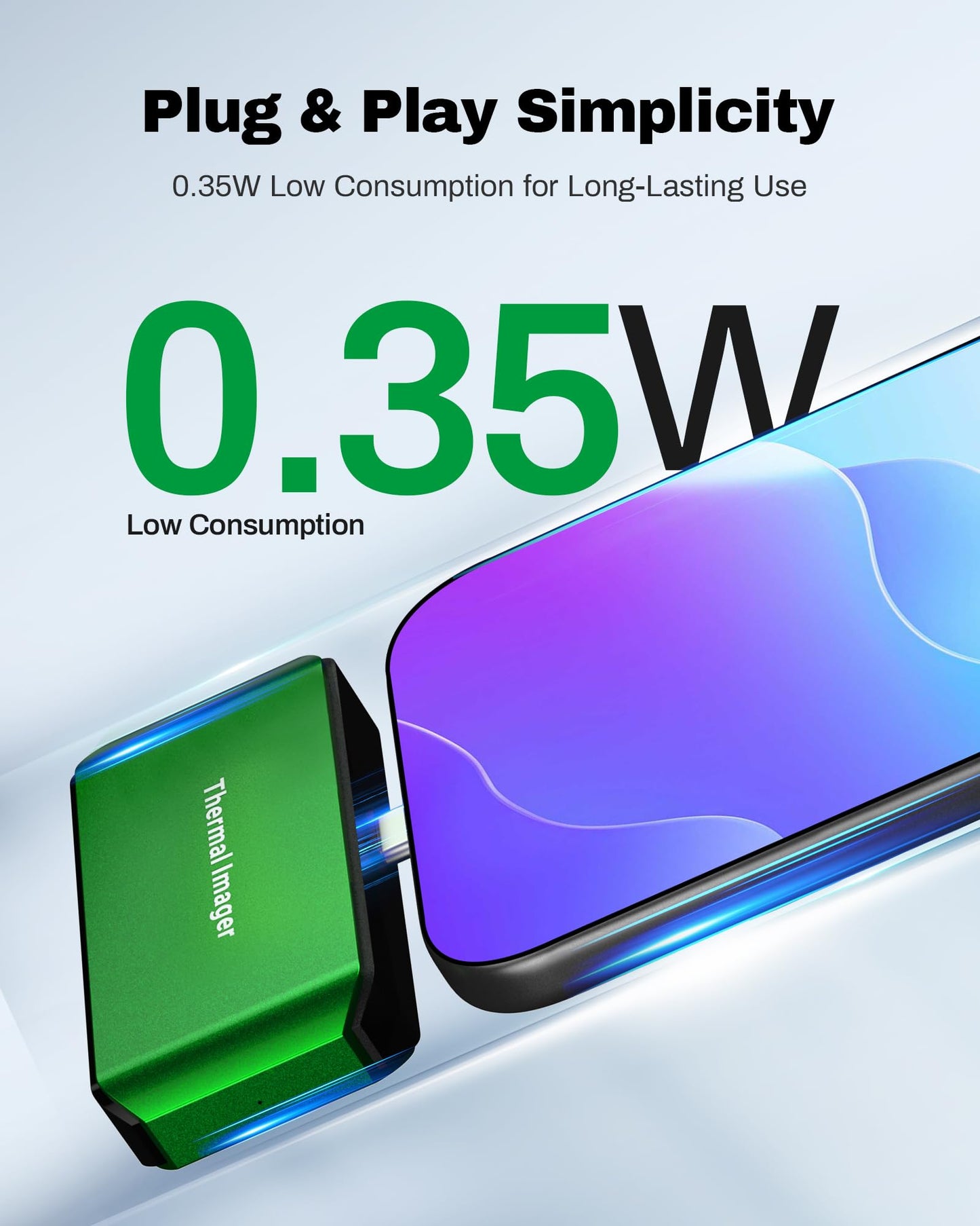 M256 Thermal Camera, 512x384 TISR Resolution Thermal Imager, 256x192 IR Resolution, -4°F~842°F Temp Range, Thermal Imaging Camera for Android Smartphones and PC(Green)