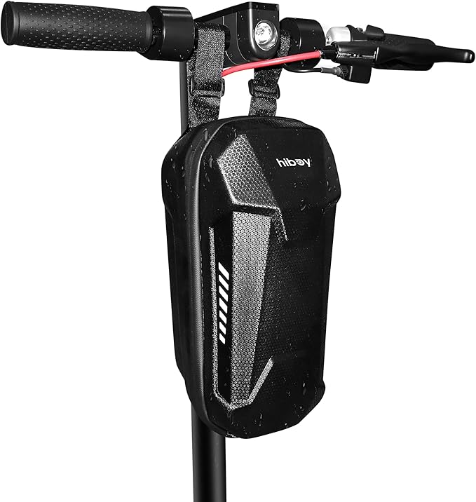 Hiboy Scooter Storage Bag, 3L/4L Large Capacity Scooter Handlebar Bag, Front Hanging Bag for Electric Scooter/Electric Bike, for Carrying Chargers, Phone, Keys with Waterproof Hardshell EVA Material