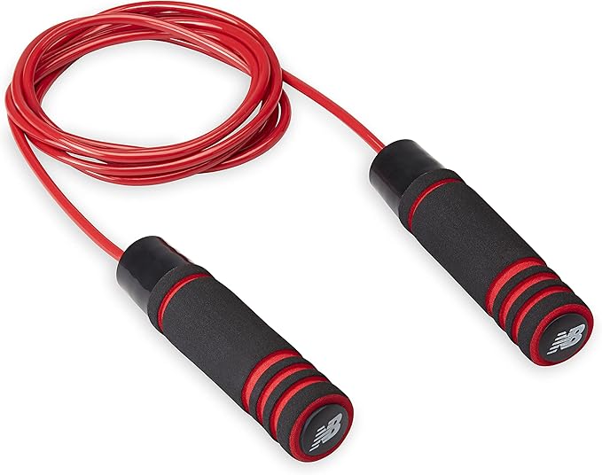 New Balance Weighted Jump Rope for Men - 1 lb Heavy Foam Handles Set, Adjustable Length, Exercise Training Jump Ropes for ...