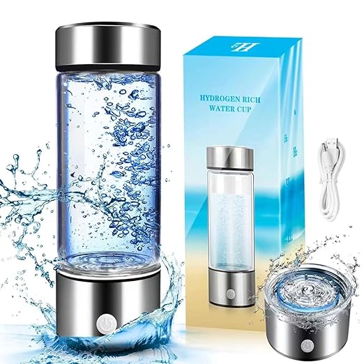 Hydrogen Water Machine - Portable Hydrogen Water Generator - Automatic Hydrogenated Water Ionizer Machine for Home, Office & Daily Drinking, 3-Minute Quick Electrolysis, 400ml Capacity