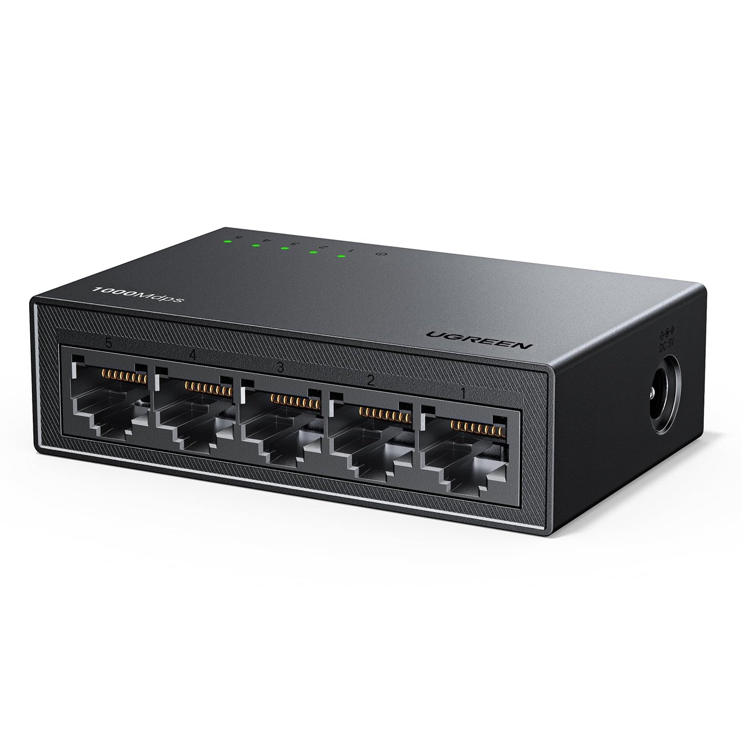 UGREEN Ethernet Switch, 5 Port Gigabit Ethernet Splitter, Plug & Play, Wall Mount & Desktop Network Switch Hub, Unmanaged, Compa
