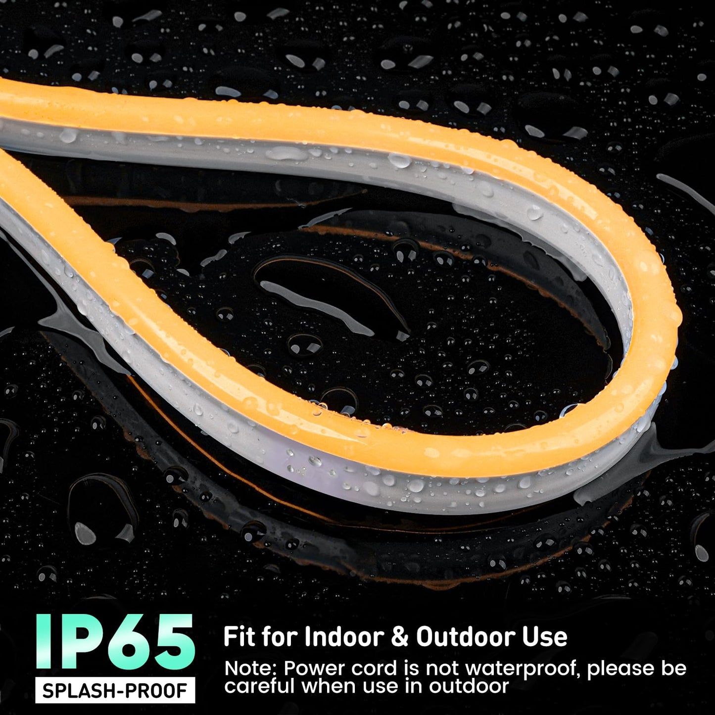 Gzbtech Flexible Led Neon Rope Lights 16.4Ft Ac 110-120V Waterproof Strip Light  120Leds/M Cuttable Connectable Neon Lighting For Indoor Outdoor Home Decor/Commercial Building Use-Amber 5M