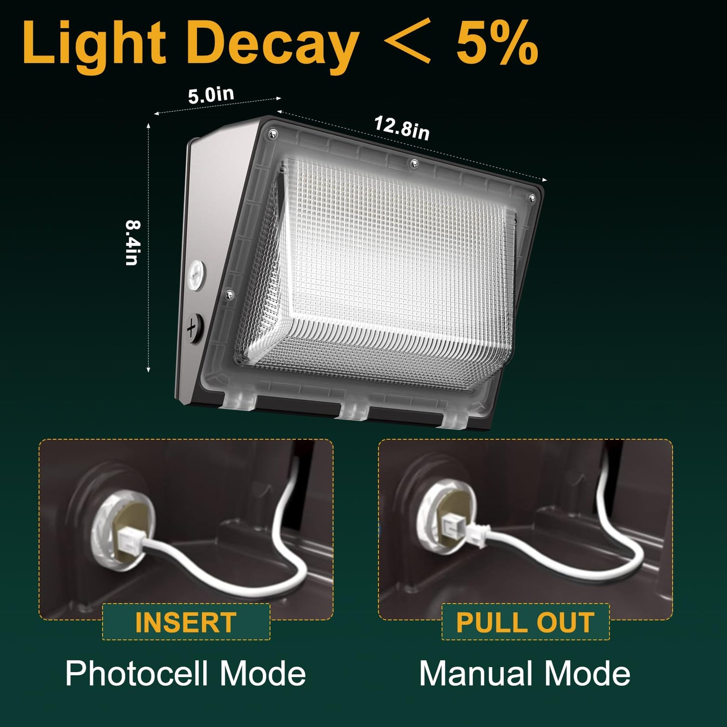 Acohook 6Pack 200W Led Wall Pack Lights  100-277V Dusk To Dawn With Photocell  30000Lm 5000K Daylight Ip65 Waterproof Outdoor Security Lighting  Energy Saving  Etl | 5-Year Warranty(Height:20~30Ft)