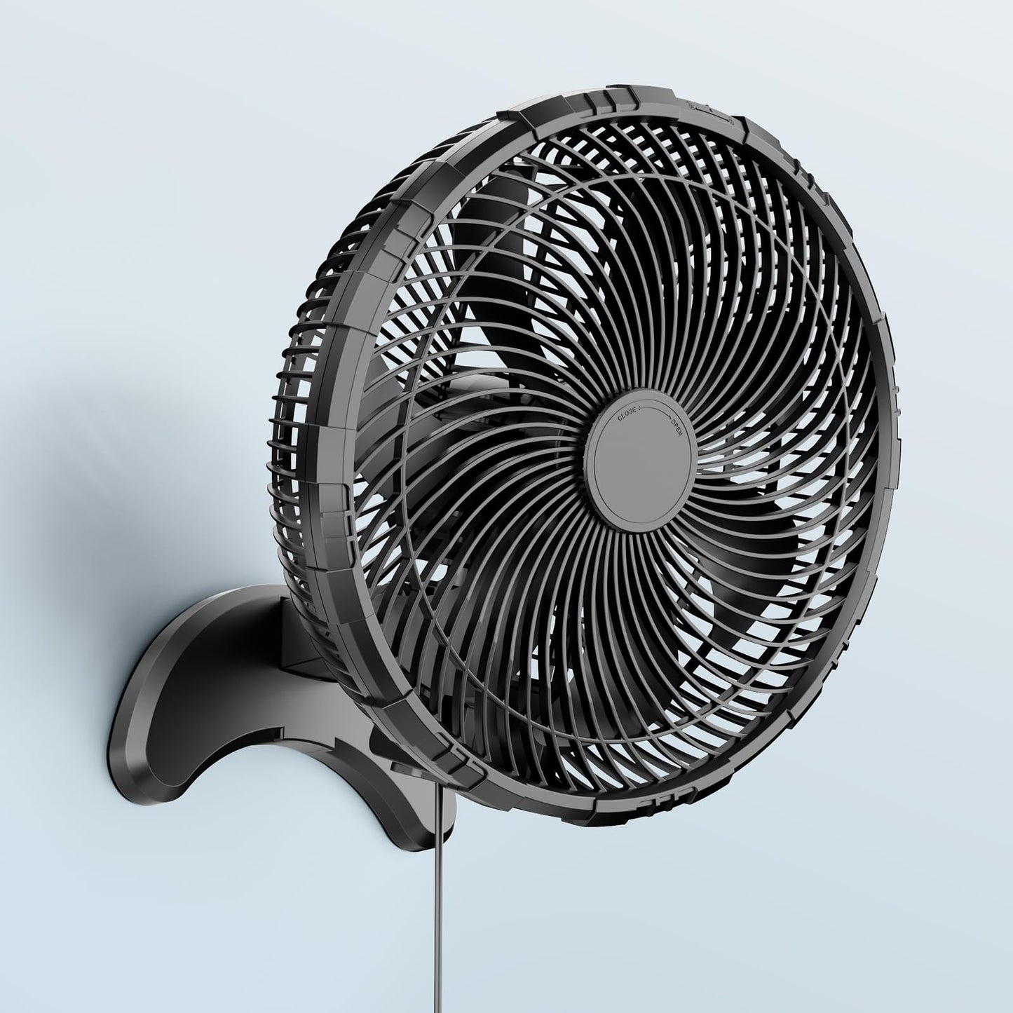 Koonie 12 Inch Wall Mount Fan, Quiet Wall Fan with Timer, 9.8ft Wired Remote, 80 Oscillation, 100 Adjustable, 3 Speeds High Velo
