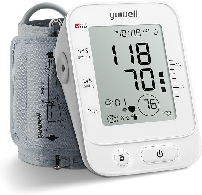 yuwell Blood Pressure Monitor, Large Upper Arm Blood Pressure Cuff, Digital Blood Pressure Machine for Home Use, Large Dis...