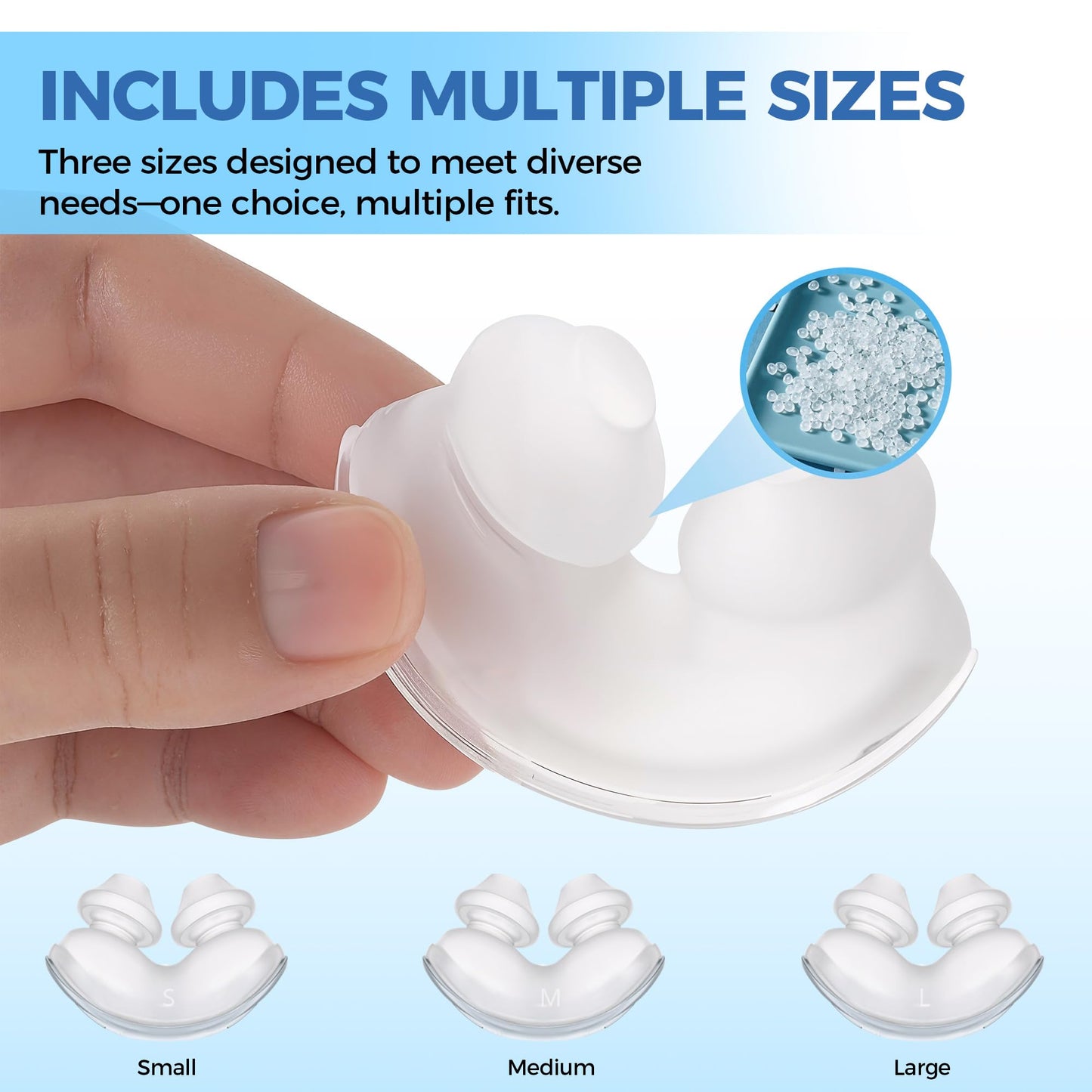 CPAP Masks - Nasal Pillow Mask, CPAP Nose Mask with Headgear, Reusable Sleep Apnea Mask, Includes Small, Medium, Large Cushions