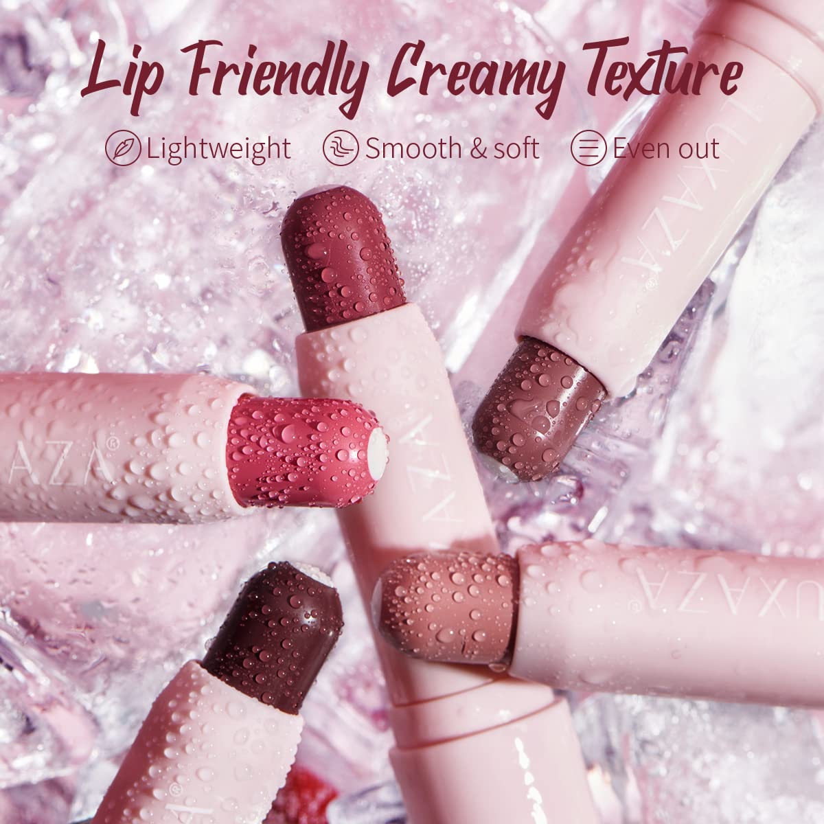 2PCS Tinted Lip Balm Chapstick with Color, Natural Semi - Gloss Finish, Hydrating/Coloring 2 in 1 Moisturizer Lip Stick for Girls & Women #02＋#04