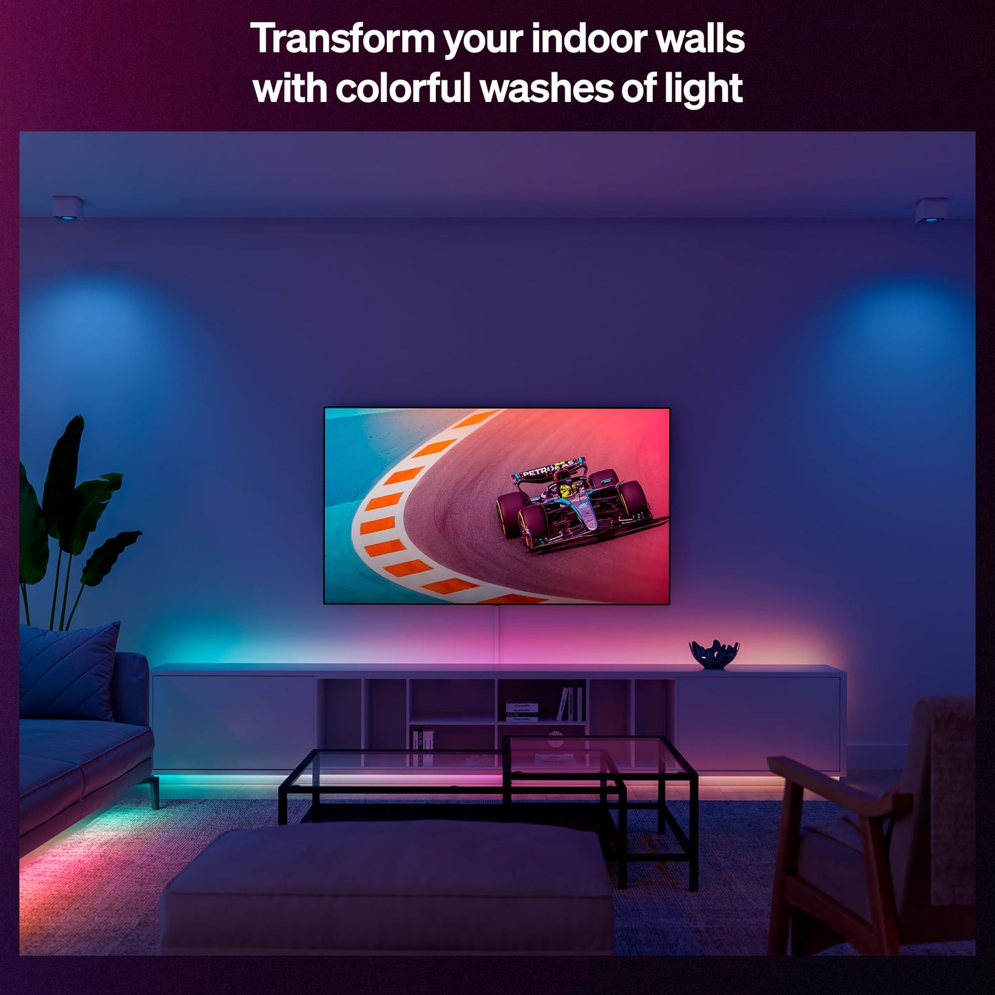 Hue Essential 5-Meter LED Strip Light, RGBIC, Vibrant Color and Ambiance, Flexible Indoor Lighting, Easy Installation, App and Voice Control, Compatible with Alexa, Google Assistant, and Apple Home
