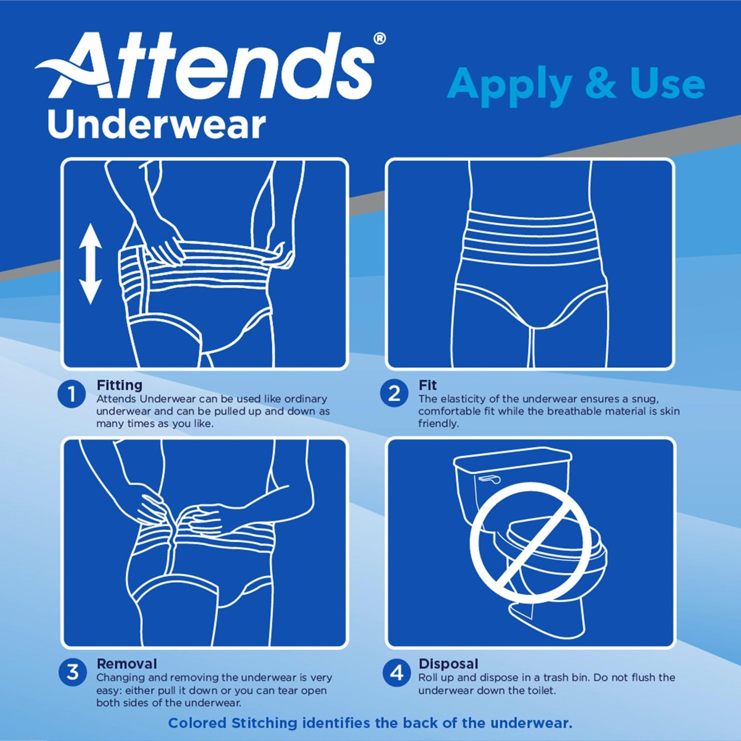 Attends Bariatric Adult Incontinence Underwear, 2X-Large (68–80”), [12 Count] – Overnight Absorbency for Men and Women, Disposable Pull-On Diapers with Tear-Away Sides, AU50