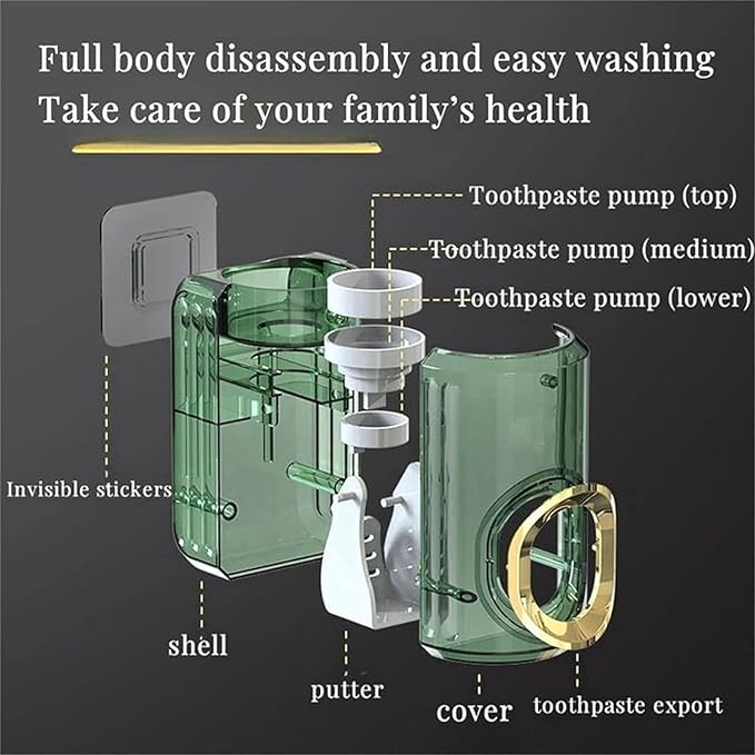 Light Luxury Toothpaste Squeezer, Automatic Toothpaste Squeezer, Toothpaste Dispenser, Household Wall Mounted Non-Punching Squeezer Toothbrush Holder Saves Toothpaste for Home (3pcs)