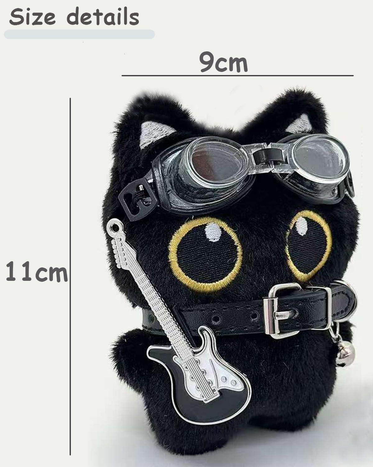 Cute Bag Charm Funny Furry Punk Cat Bag Charm,Kawaii Pendant Cat Plush Keychain Stress Relief Toy,Soft Stuffed Gift for Backpack,Purse,Birthday Christmas Valentine