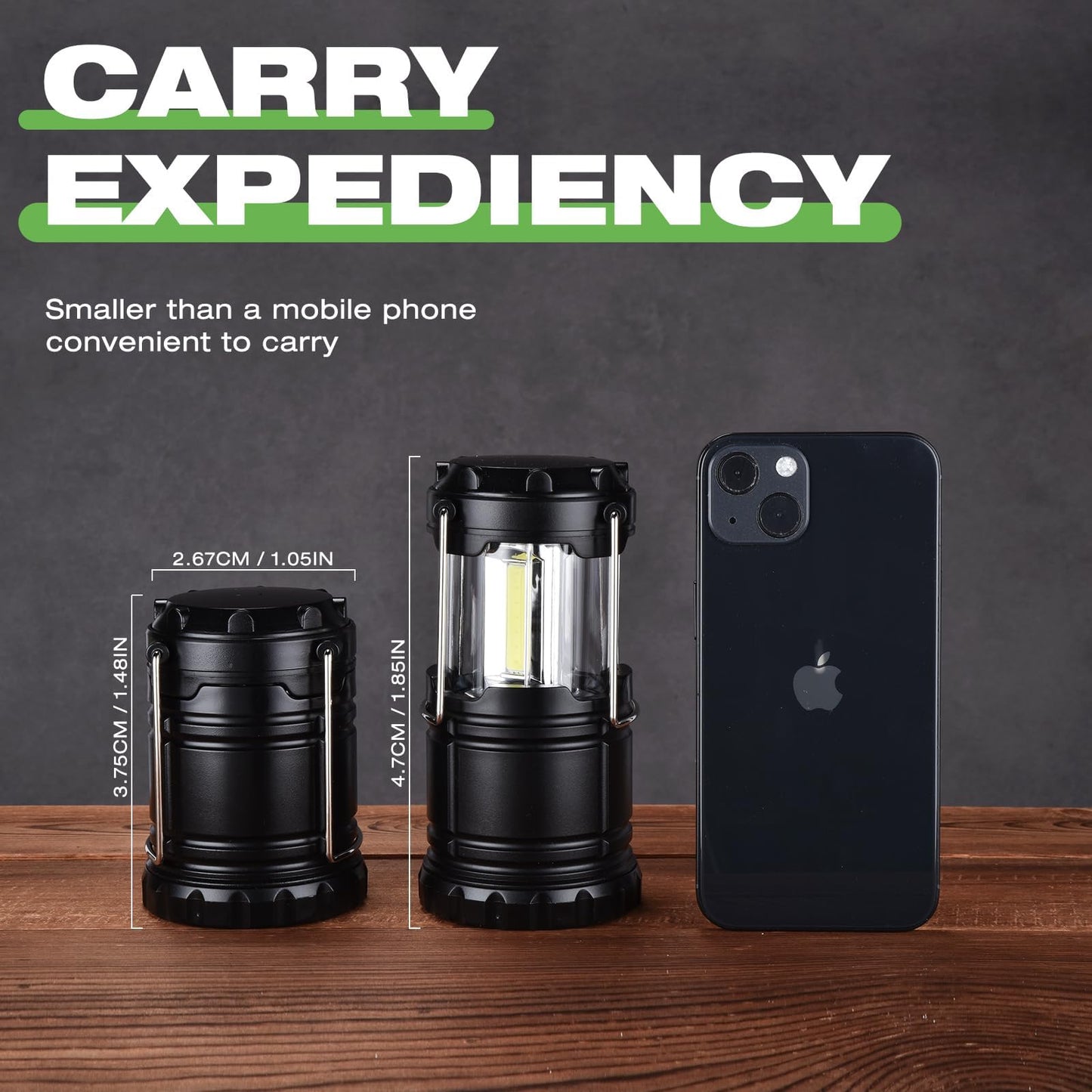Kpkjoo Led Camping Lantern - Super Bright, Battery Operated, Black, Model 5800, Ideal For Outdoor Hiking & Emergency Use