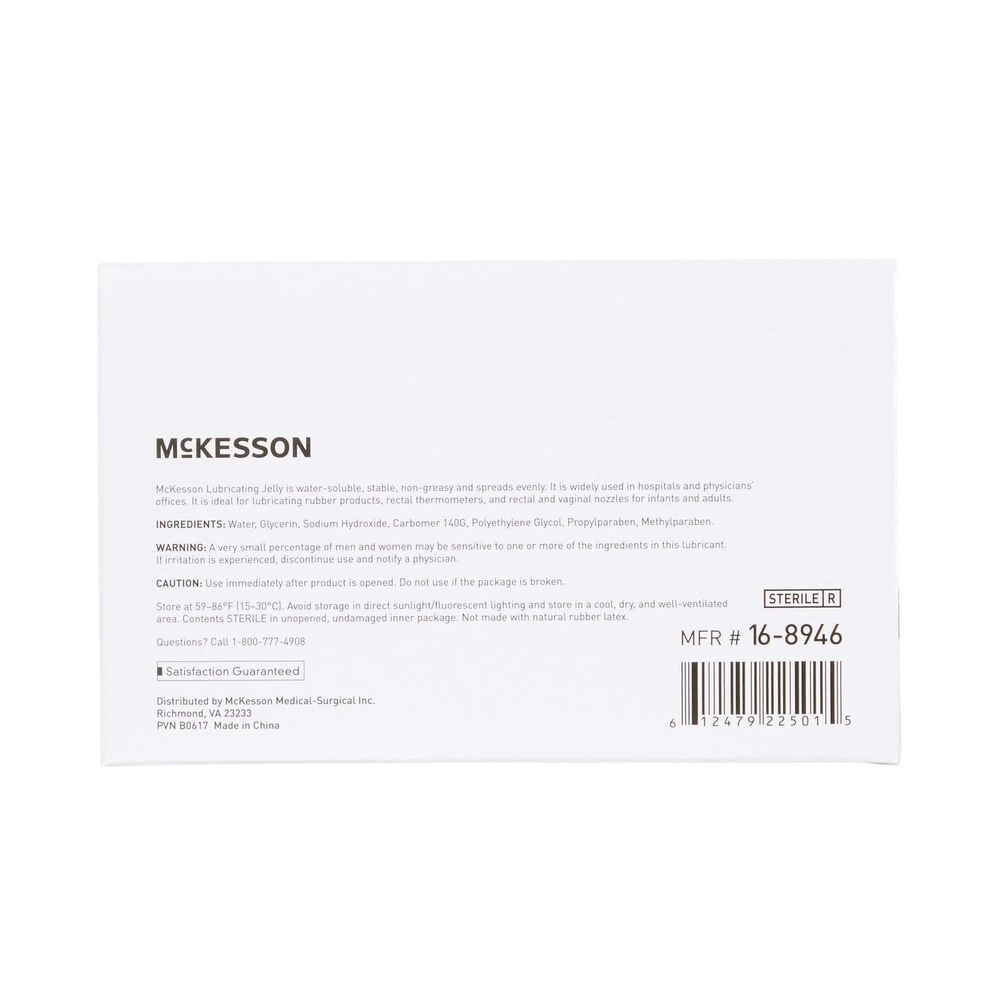 McKesson Lubricating Jelly, 5 g [144 Count] Water Based Non-Sticky Lube, Water Soluble Lubricant Gel - for Surgical, Medical, Personal – Sterile Individual Packets