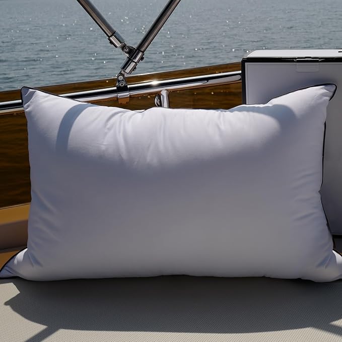 Natural Goose Down Pillows - Soft and Support Down Bed Pillow for Back, Side, Stomach Sleepers - 550 Fill Power, Standard (20" x 26")