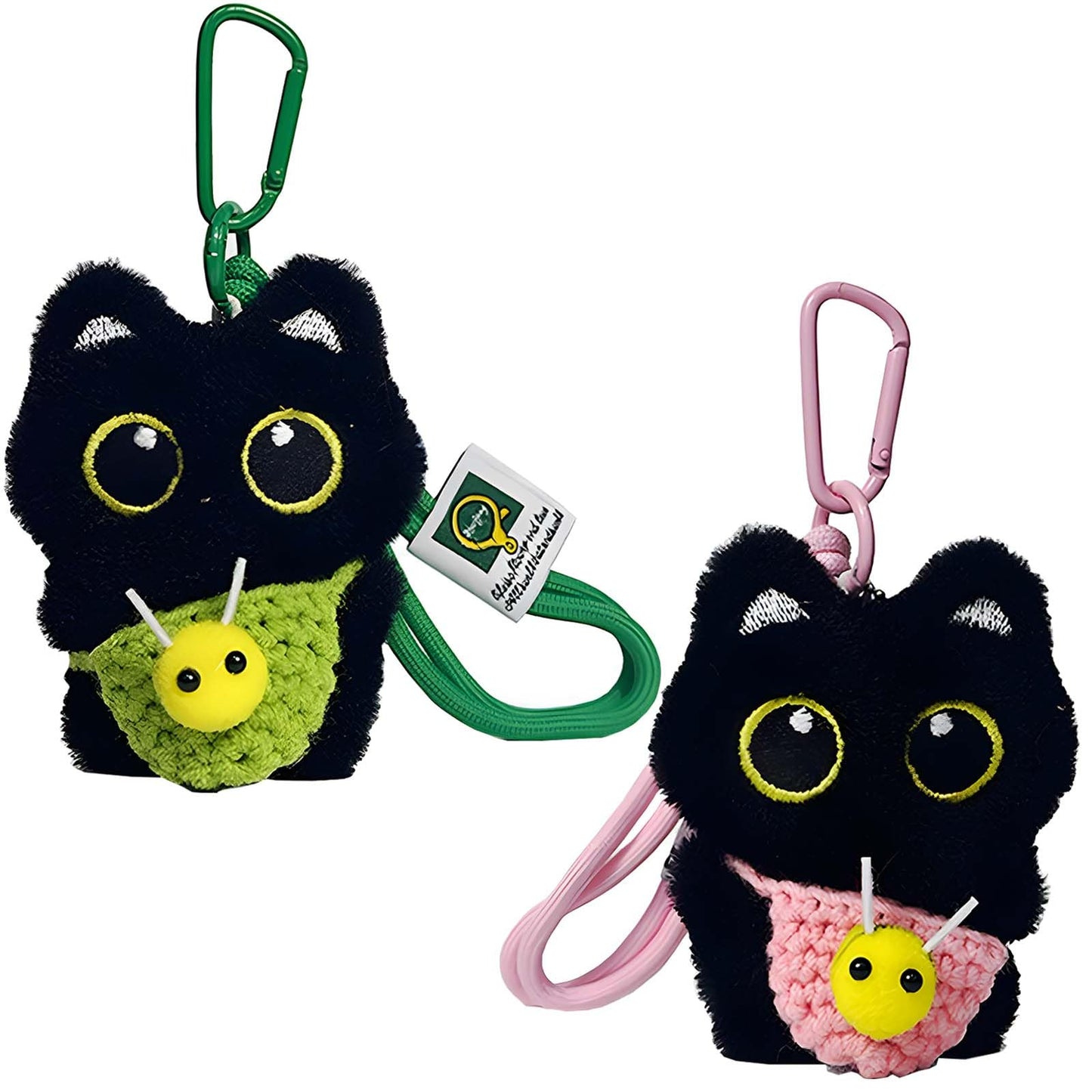 Cat Plush Keychain – Funny Animal Keyring Charm for Women,Kids | Car Key Handbag Purse Backpack Decor & Birthday Gift