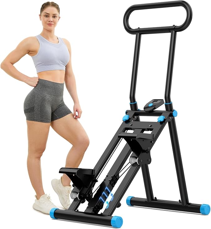 HXD-ERGO Stair Stepper for Home, New Version 6 Adjustable Resistance Vertical Climber Cardio Exercise Machine, Folding Sta...
