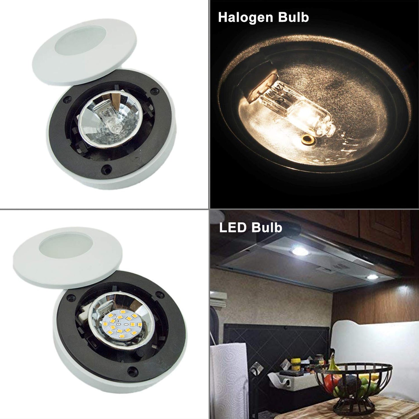 Makergroup 12V G4 Led Bulb 3W Bi-Pin Led Disc Light Bulb 20-30 Watt Equivalent Daylight White 6000K For Puck Lights In Rv Trailers Campers Automotive Marine Landscape Lighting 6Pcs
