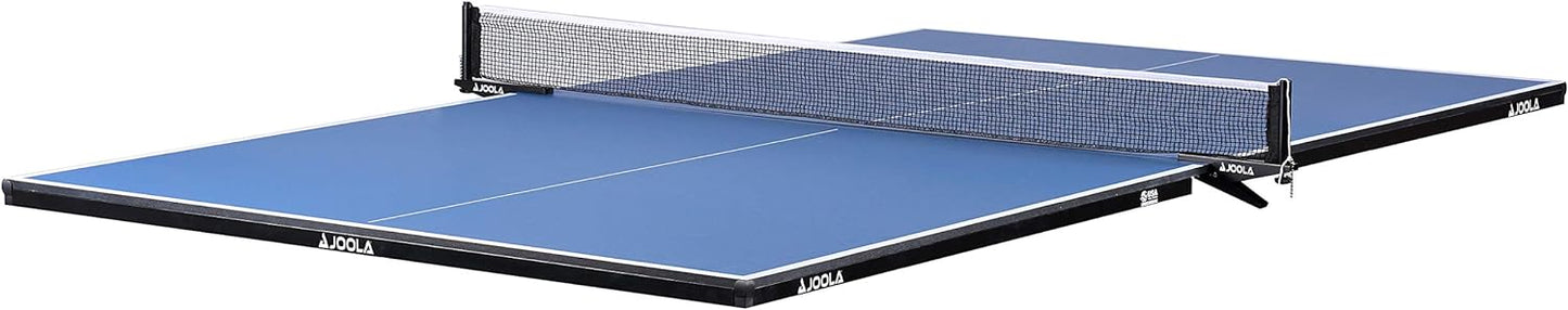 JOOLA Ping Pong Conversion Top with Net Set for Billiard and Pool Tables - Regulation Top Converts Billiards into Ping Pong Table - Includes Foam Padding for Protection - Steel Frame Option