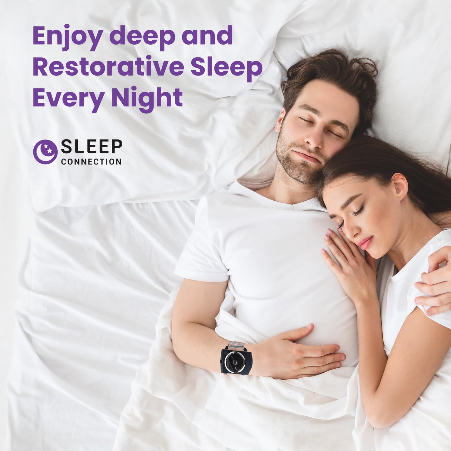 Sleep Connection Anti-Snore Wristband - Advanced Anti Snoring Device with Bionic Detection Technology, Adjustable Intensity, Comfortable & Anti Snore Device for Men and Women
