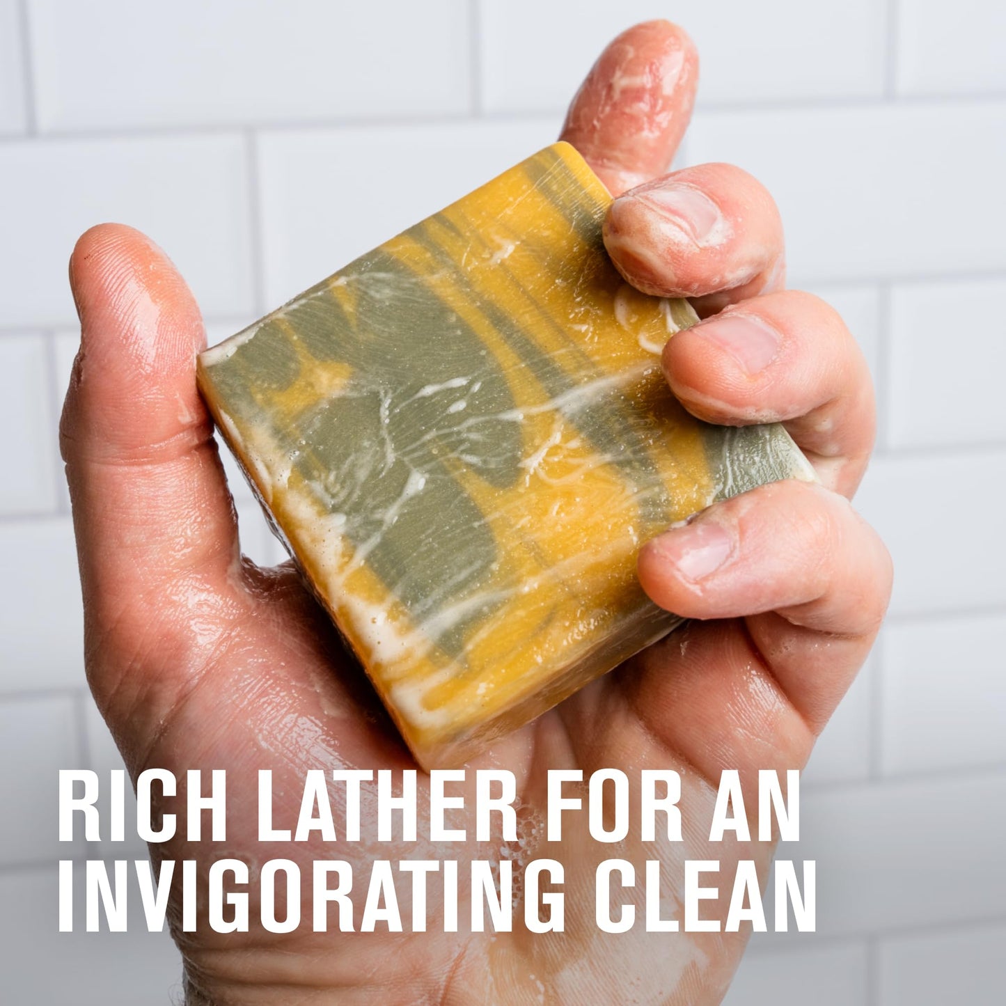 Every Man Jack Cold Processed Mens Bar Soap - Subtle Amber + Sandalwood Scent - Deeply Cleans & Hydrates w/Naturally Derived Ing