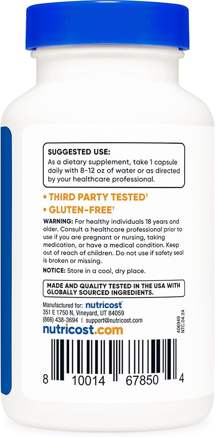 Nutricost Vitamin B12 (Methylcobalamin) 5000mcg, 120 Capsules - Vegetarian Caps, Non-GMO, Gluten Free B12 Supplement