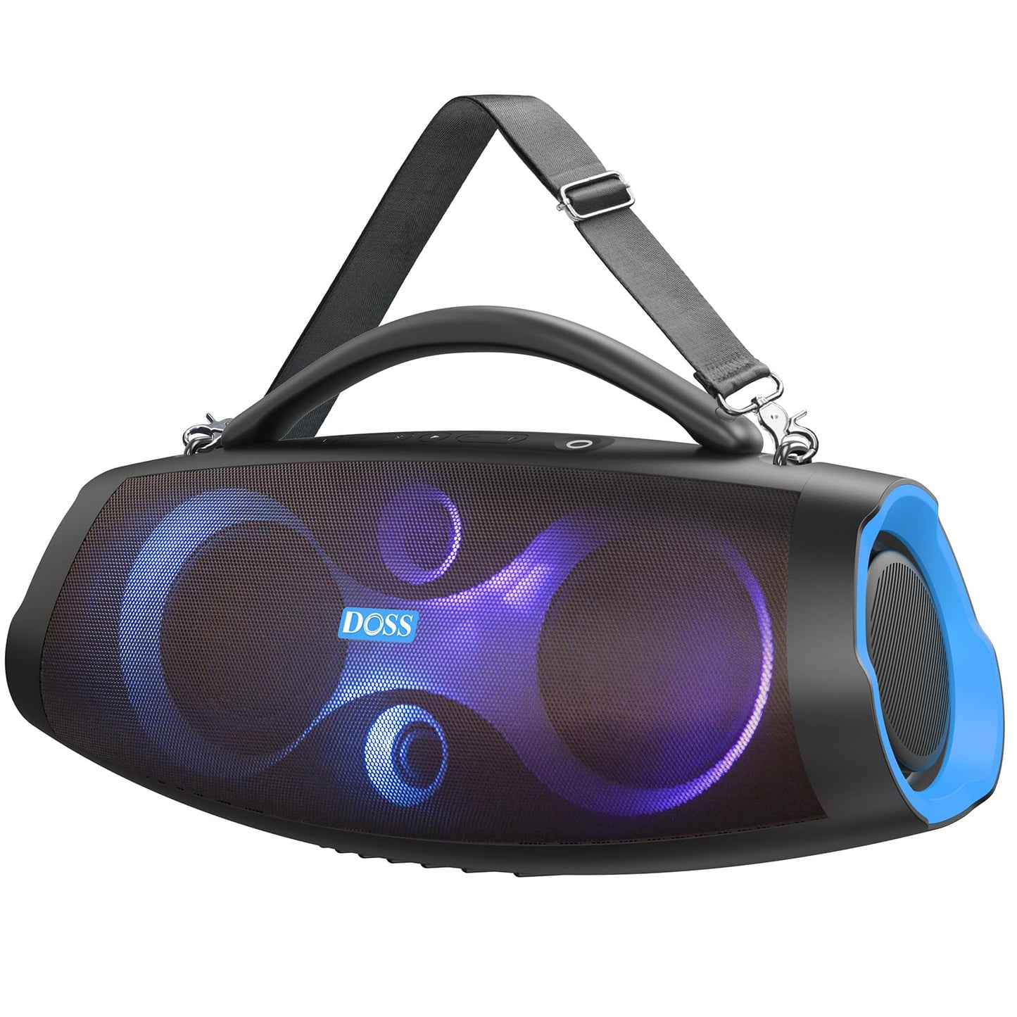Doss Extreme Boom Pro D200 240W Peak Outdoor Speaker, Punchy Bass, 26H Playtime, Beat-Synced Light, Bt5.4, Stereo Pairing, Ipx6