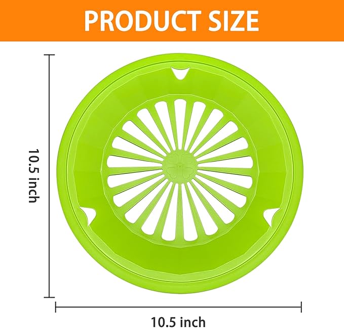 Paper Plate Holders 8 Packs with Snap-in Grooves 10.5 Inch Plastic Paper Plate Holders Reusable 4 Color Heavy Duty Supports for Picnic Party Dinner
