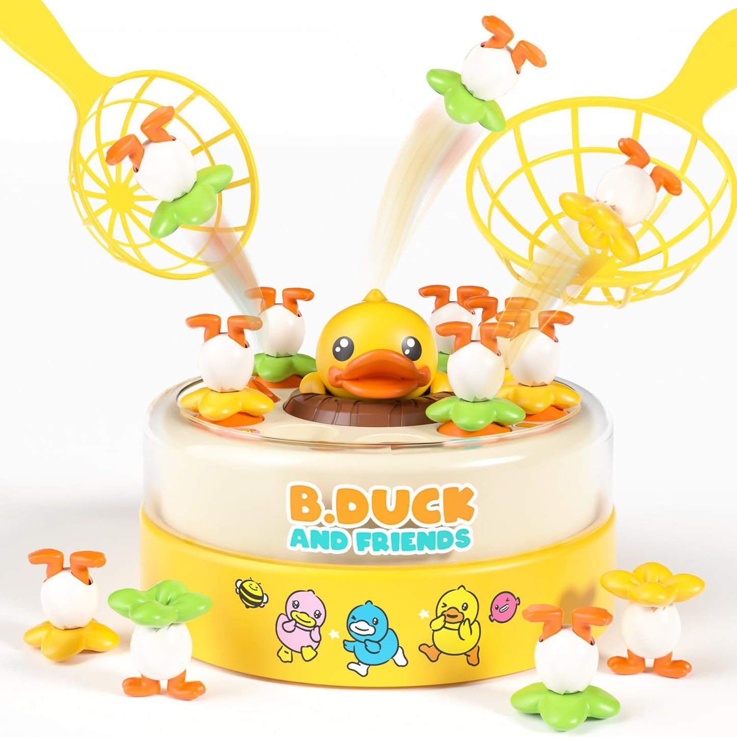BLF FUN B.Duck Games for Kids Age 4-6, Board Games Bounce and Catch Duck Toys for Kids 4-8, Family Board Games for 5-7 Boys Girls, Birthday Gifts Christmas Party Games for Toddlers 3-5