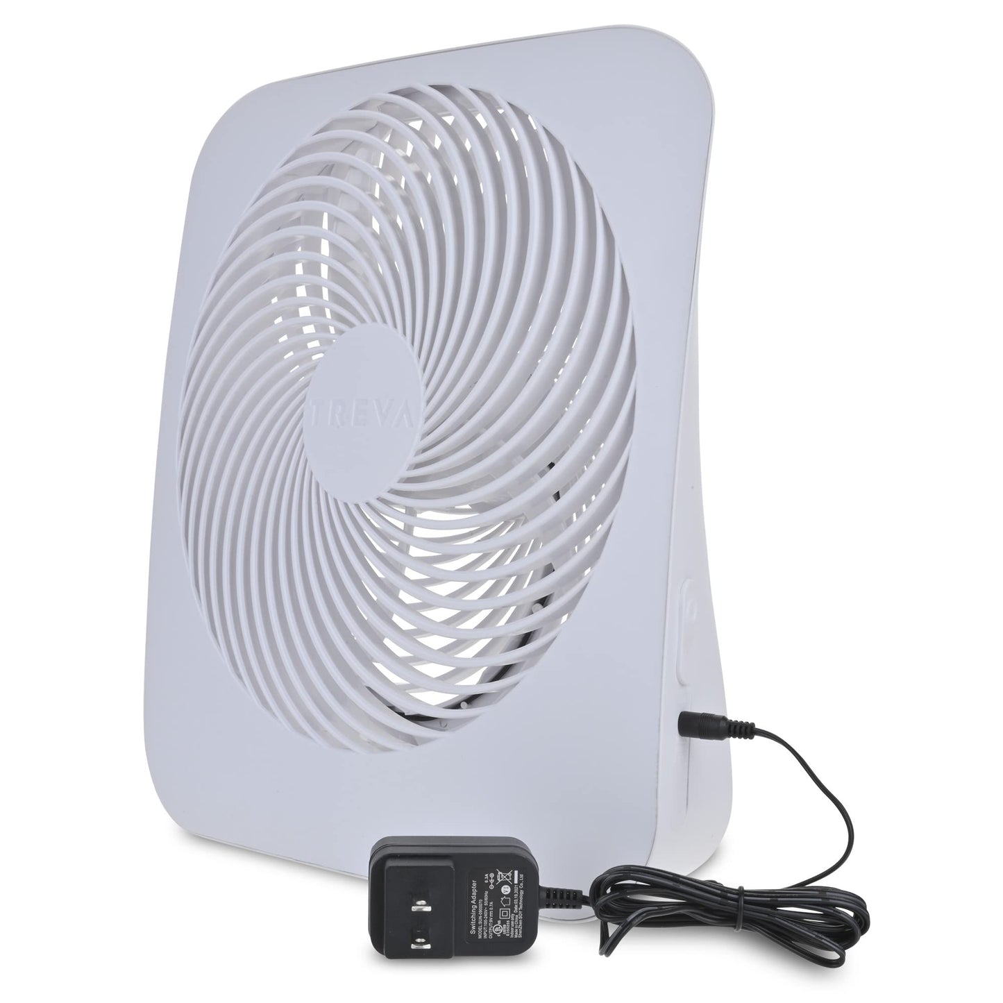 Treva 10-Inch Portable Fan, Powered By Battery And/Or Ac Adapter - Desk Fan Air Circulating With 2 Cooling Speeds For Personal A