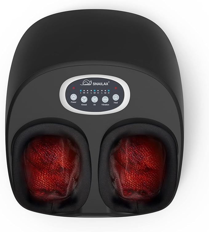 Snailax Shiatsu Foot Massager with Heat, FSA Eligible, Kneading, Compression, Vibration, Feet Massage Machine for Plantar ...