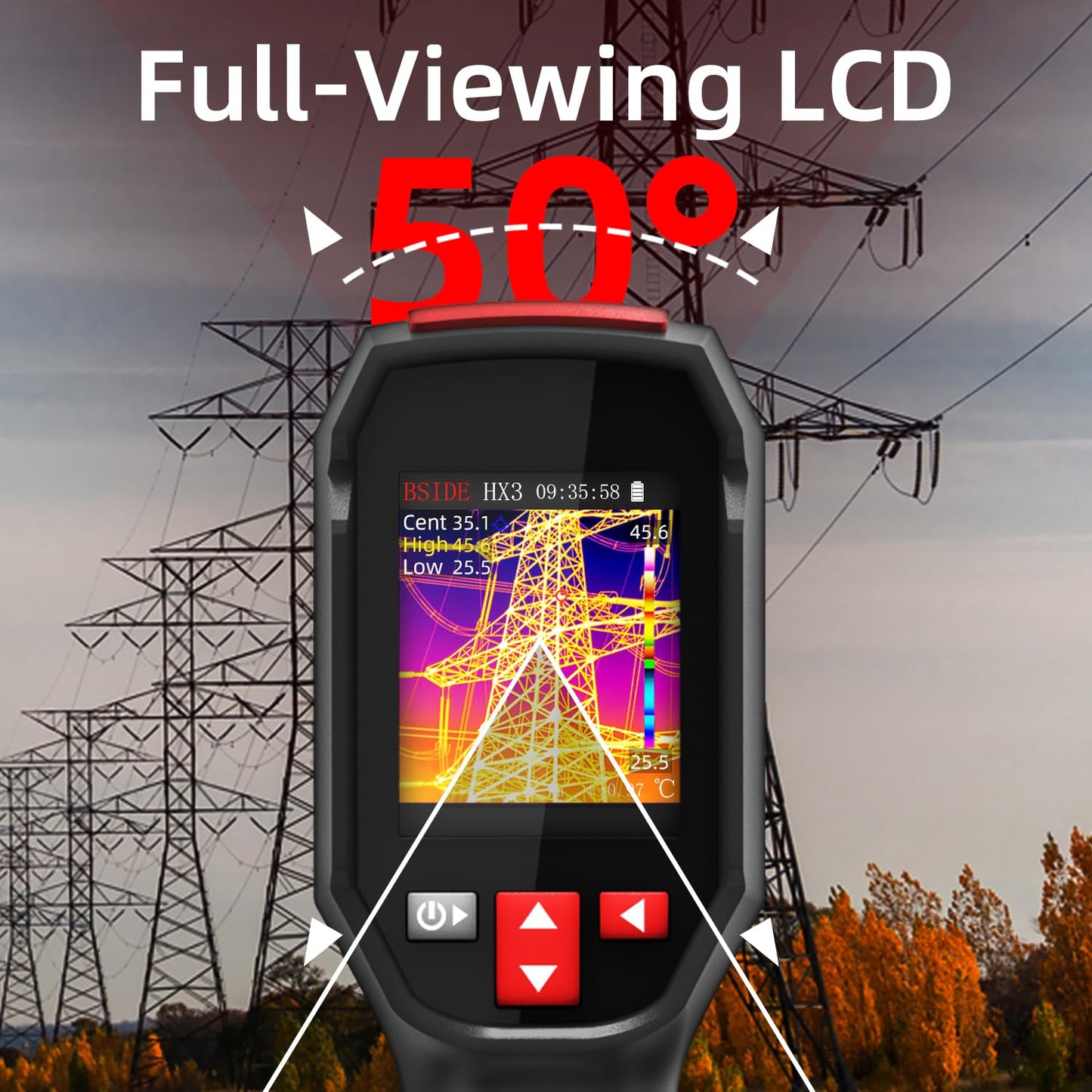 BSIDE Thermal Imaging Camera 240 x 240 Resolution Handheld Infrared IR Camera, 15 Thermal Palettes with 320 x 240 Full-Viewing TFT Display for Home Inspection HVAC Heat Pump Circuit Break, -4℉~1022℉