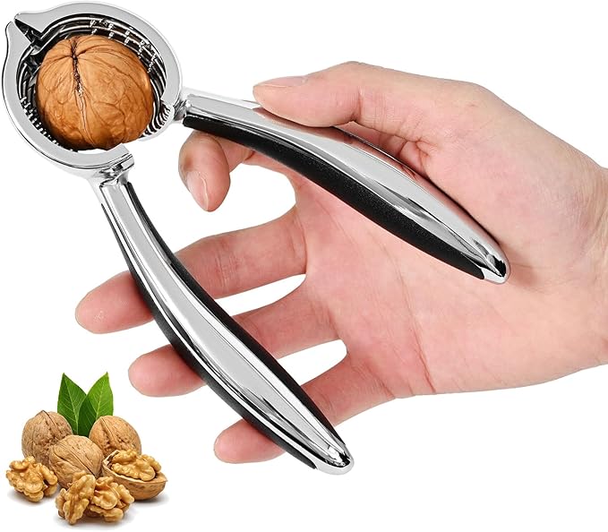 1 PCS Nut Crackers Zinc Alloy Heavy Duty Walnut Cracker with Non-Slip Handle Nut Crackers Tools Funnel Walnut Pliers Nutcracker Pecan Walnut Plier Clip Tool
