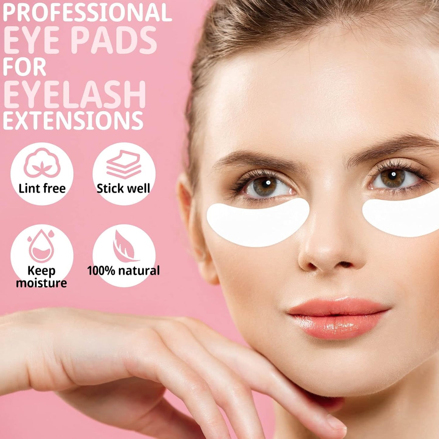 70 Pairs Under Eye Patches, Isolation Eyelash Extension Pads, Under Eye Gel Pads for Pro Salon and Individual, DIY Lashes Extension Supplies (Pink)