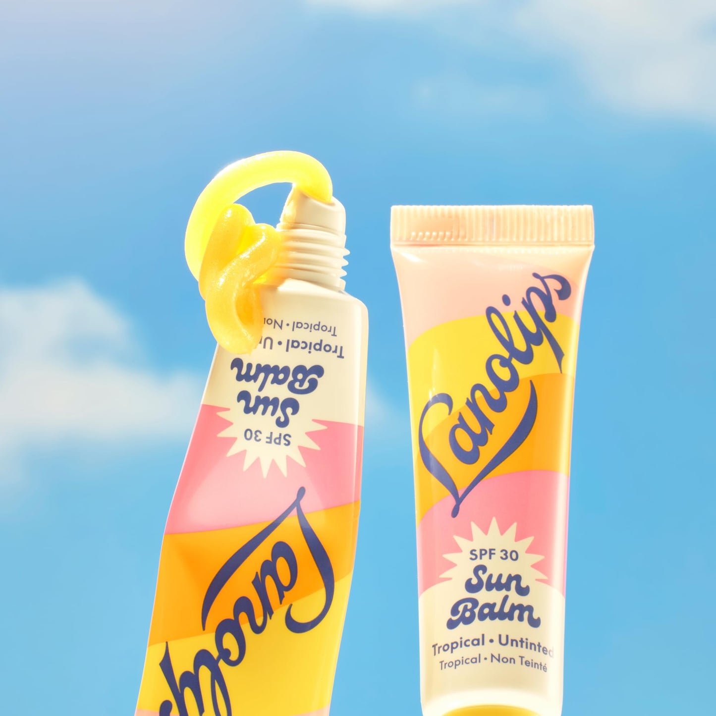 Lanolips Sun Balm Tropical SPF 30 Lip Balm - Hydrating Lanolin Lip Moisturizer with Pineapple Scent - Beach Essentials & Sun Car
