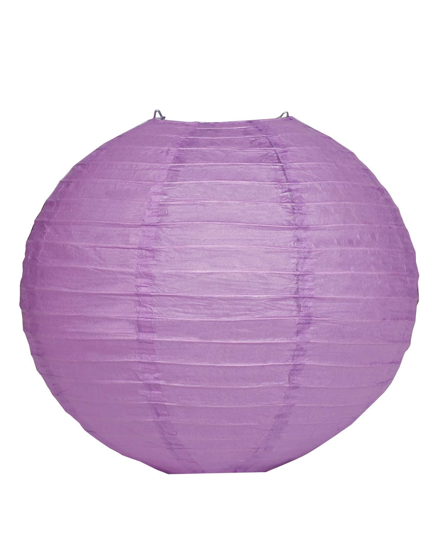 Matissa Pack Of 3 Round Paper Lanterns - 12/30Cm, Lilac, Paper - Wedding & Birthday Party Decoration