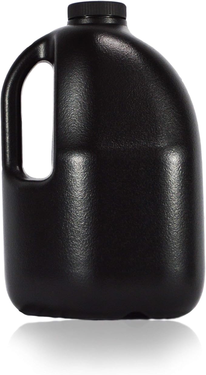 Gallon Gear 1 Gallon Large Water Bottle - BPA Free Plastic, Reusable Water Jug - Hydration Water Bottle for Men and Women - Gym, Sports, Training & Fitness (Black)