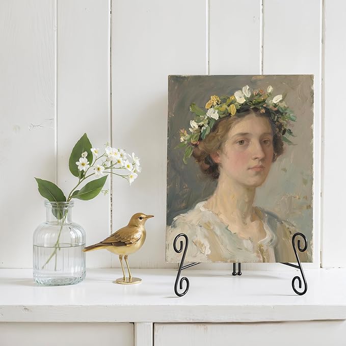 Plate Stands - 10 Inch Easel Stand for Decoration, Photos, Cookbooks & Albums - 2 Pack Black Metal Plate Holder