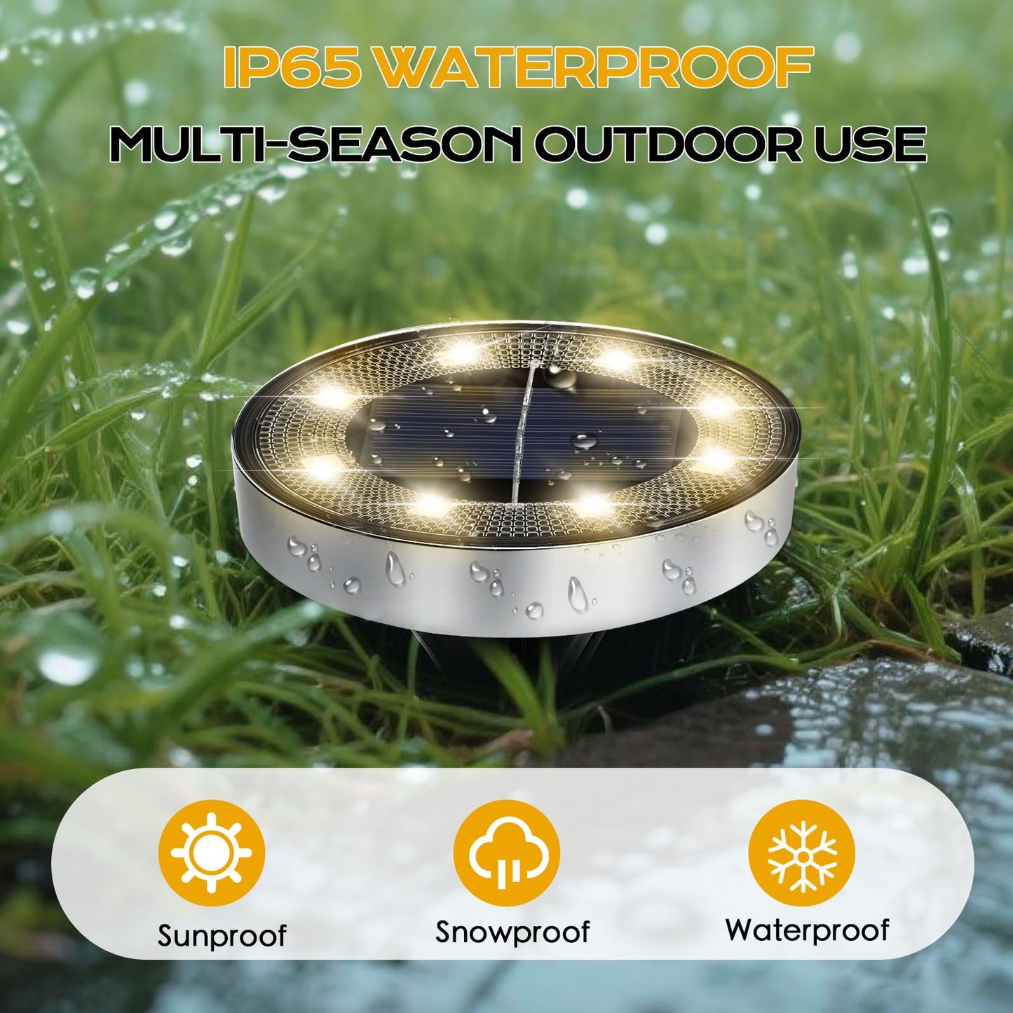 Solar Lights Outdoor 10 Pack  Solar Garden Outdoor Waterproof Pathway Lights Bright In-Ground Light Outdoor Lighting Decor For Lawn  Patio  Yard  Driveway  Step And Walkway Warm Light
