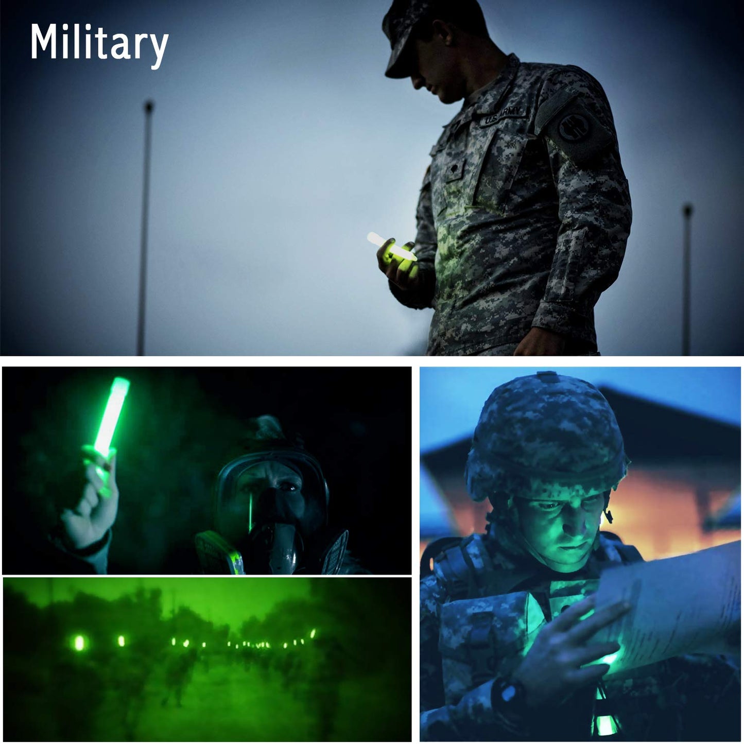 Dream Glow 12 Industrial Grade Glow Sticks, 6 Ultra Bright Emergency Light, Green, Lasts 12+ Hours, Perfect For Camping & Survival Kits